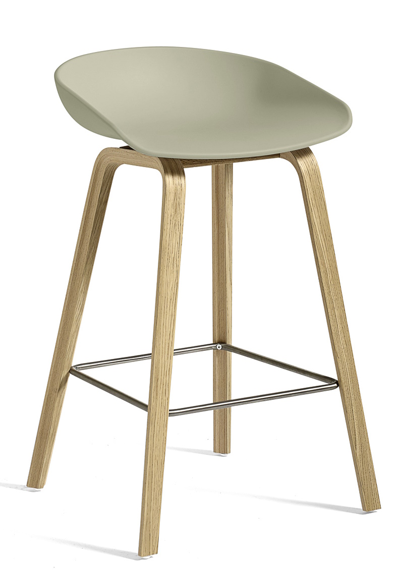 About a Stool AAS32 / AAS 32 Barhocker Niedrig Hay Pastel green - wasserbasierter Lack