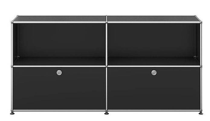 USM Haller Sideboard 2 Schubladen / 2 offen Graphitschwarz - FAST DELIVERY USM Haller Sideboard 2 Schubladen / 2 offen Graphitschwarz - FAST DELIVERY
