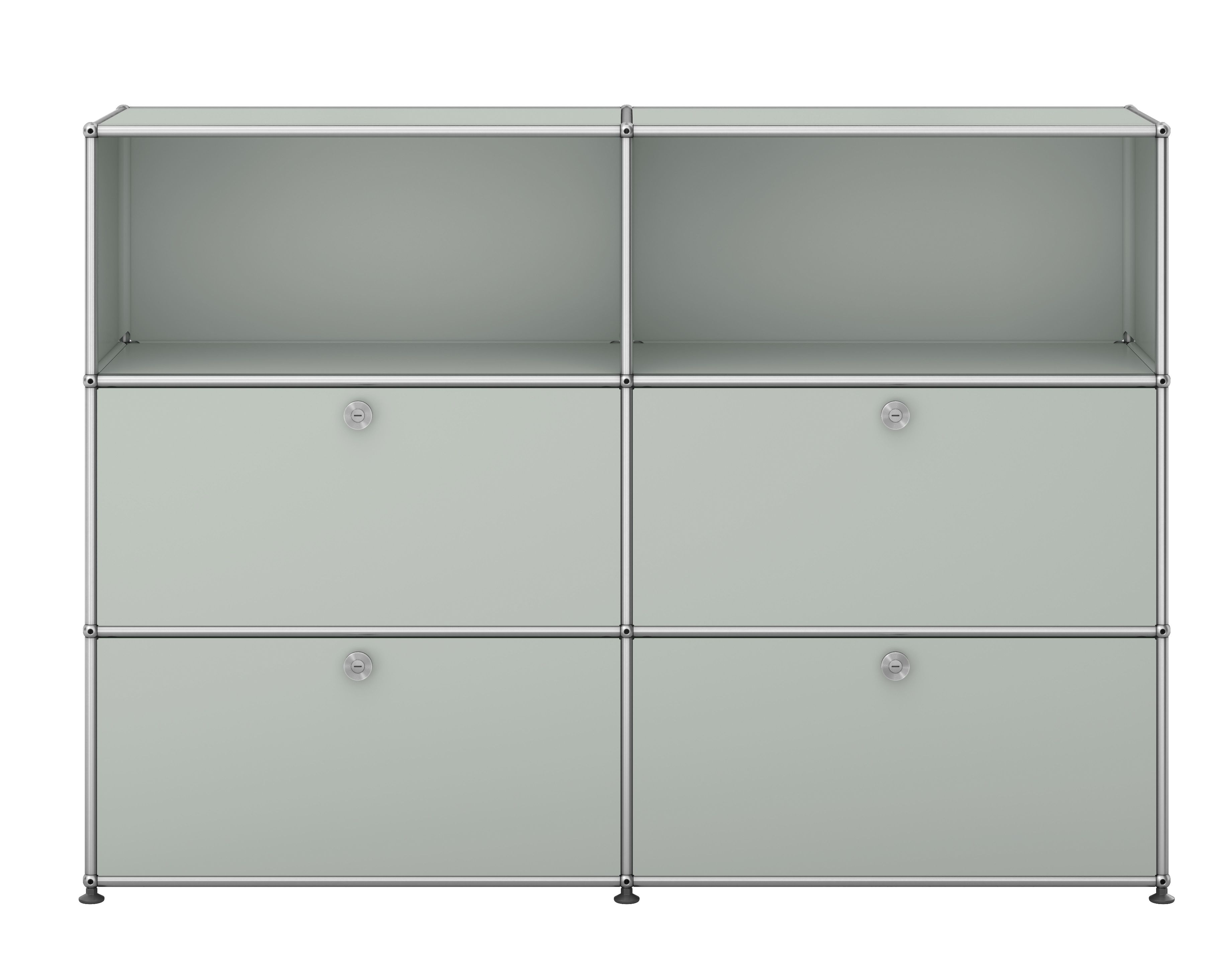 USM Haller Highboard 4 Klappen / 2 Offen Lichtgrau