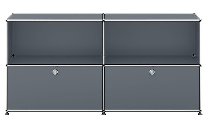 USM Haller Sideboard mit 2 Klappen – QUICK SHIP-mittelgrau