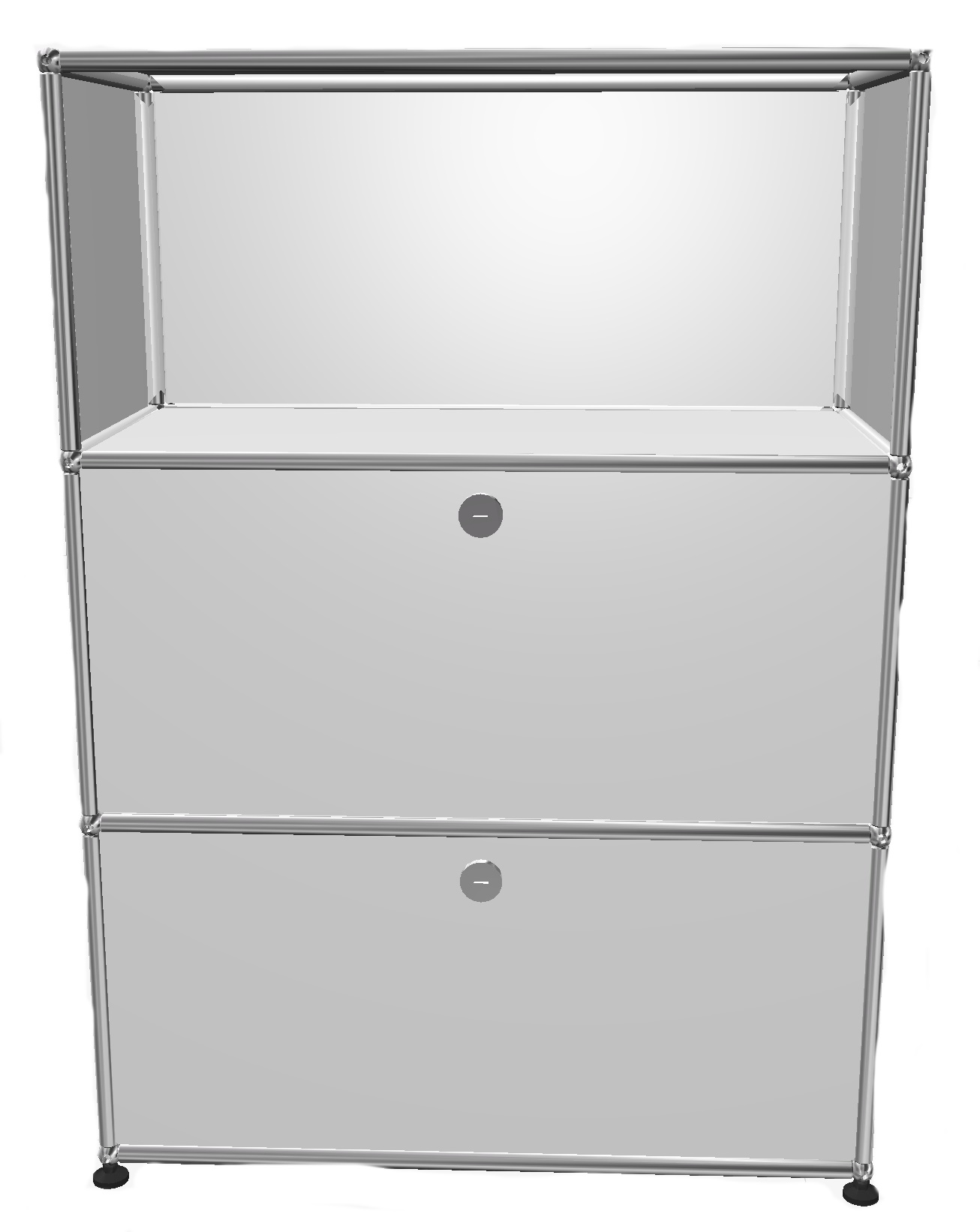 USM Haller Highboard 1 Offen / 2 Klappen Reinweiß - FAST DELIVERY