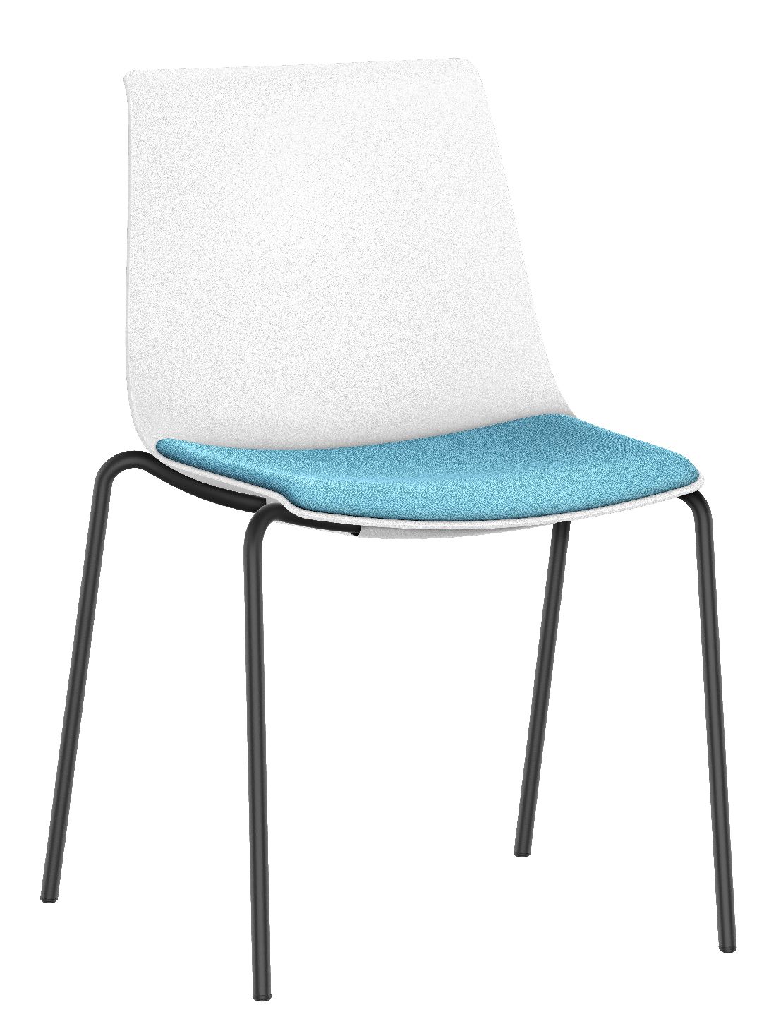 Shuffleis Besucherstuhl Vierfuß mit Sitzpolster Interstuhl