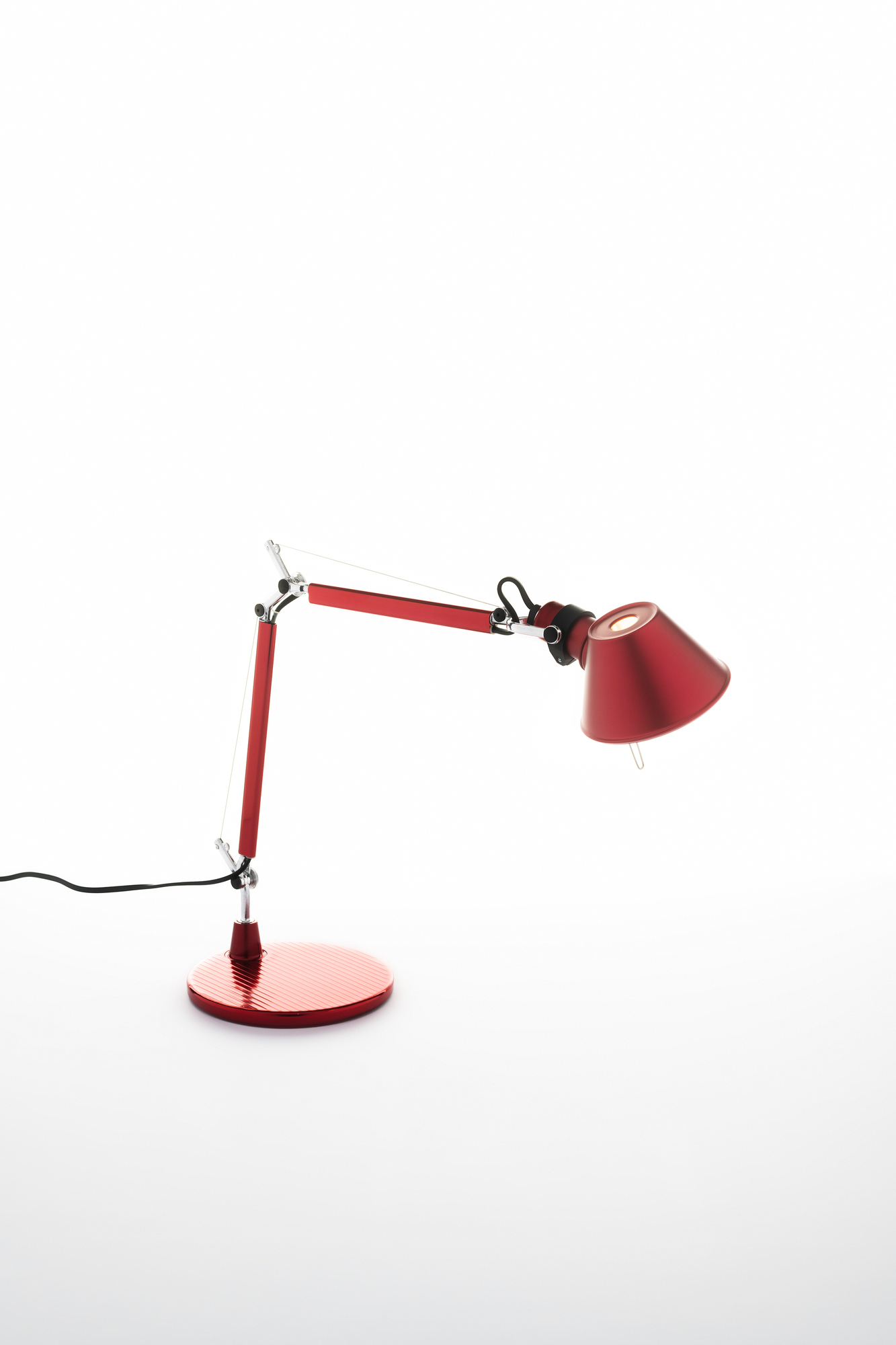 Tolomeo Micro Tischleuchte Body mit Fuß Rot Artemide