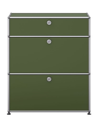 USM Haller Highboard M25 mit 2 Klappen – QUICK SHIP Olivgrün