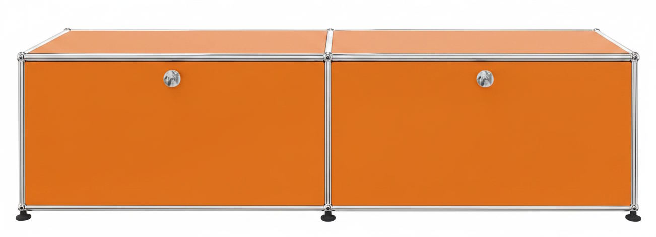 USM Haller Lowboard 2 Klappen Reinorange
