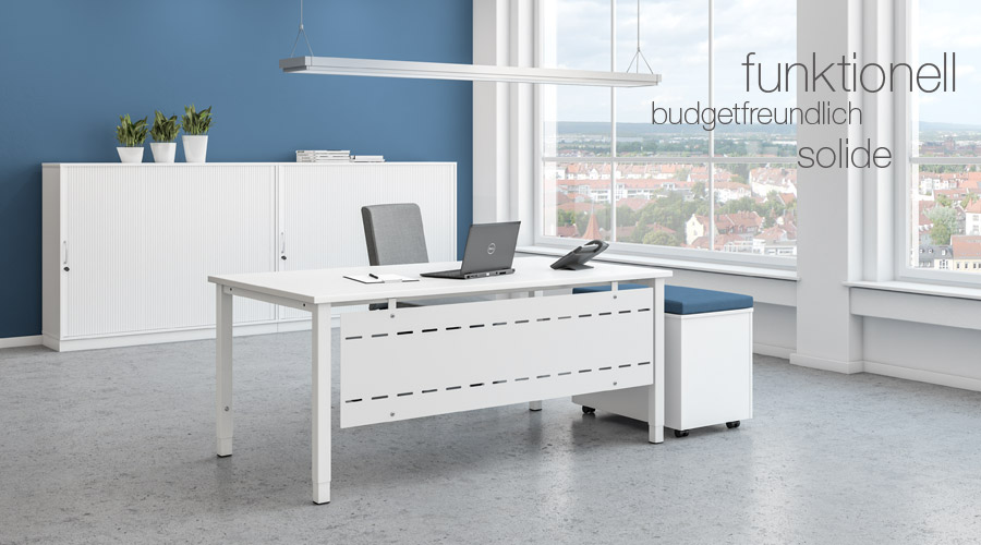 Sympas Sitz-/Steh-Tisch 65 - 125 cm hoch von Assmann Büromöbel