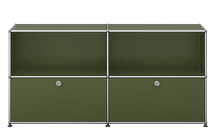 USM Haller Sideboard mit 2 Klappen – QUICK SHIP Olivgrün