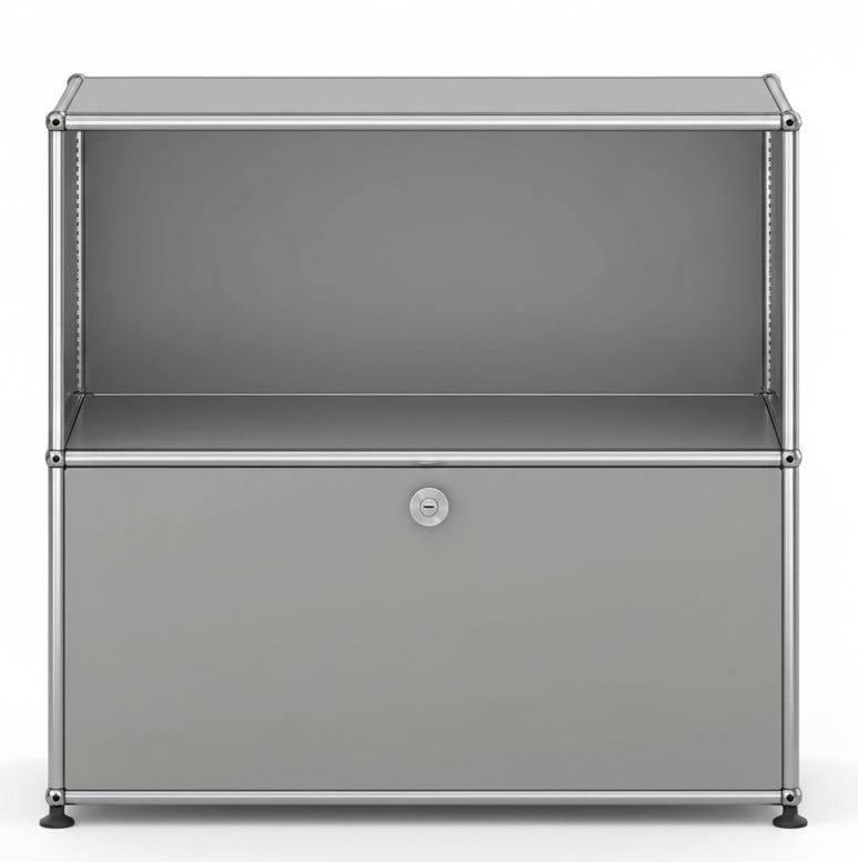 USM Haller Sideboard 1 Offen / 1 Schublade Mittelgrau
