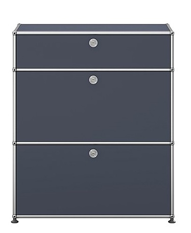 USM Haller Highboard mit 2 Klappen – QUICK SHIP - anthrazitgrau