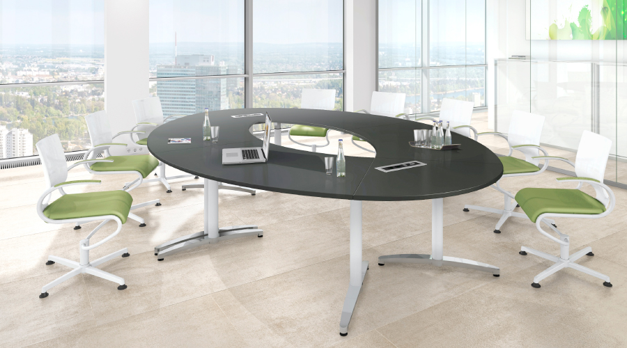 Canvaro Sitz-/Steh-Tisch 65 - 128 cm hoch von Assmann Büromöbel
