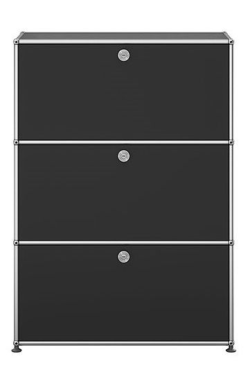USM Haller Highboard 3 Schubladen Graphitschwarz - FAST DELIVERY