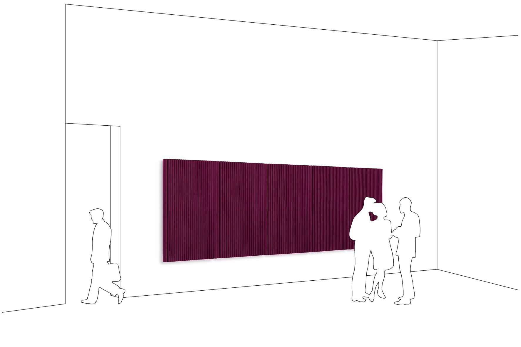 Welle Wandmodul Hochformat inkl. 4 Wandhalterungen Hey Sign