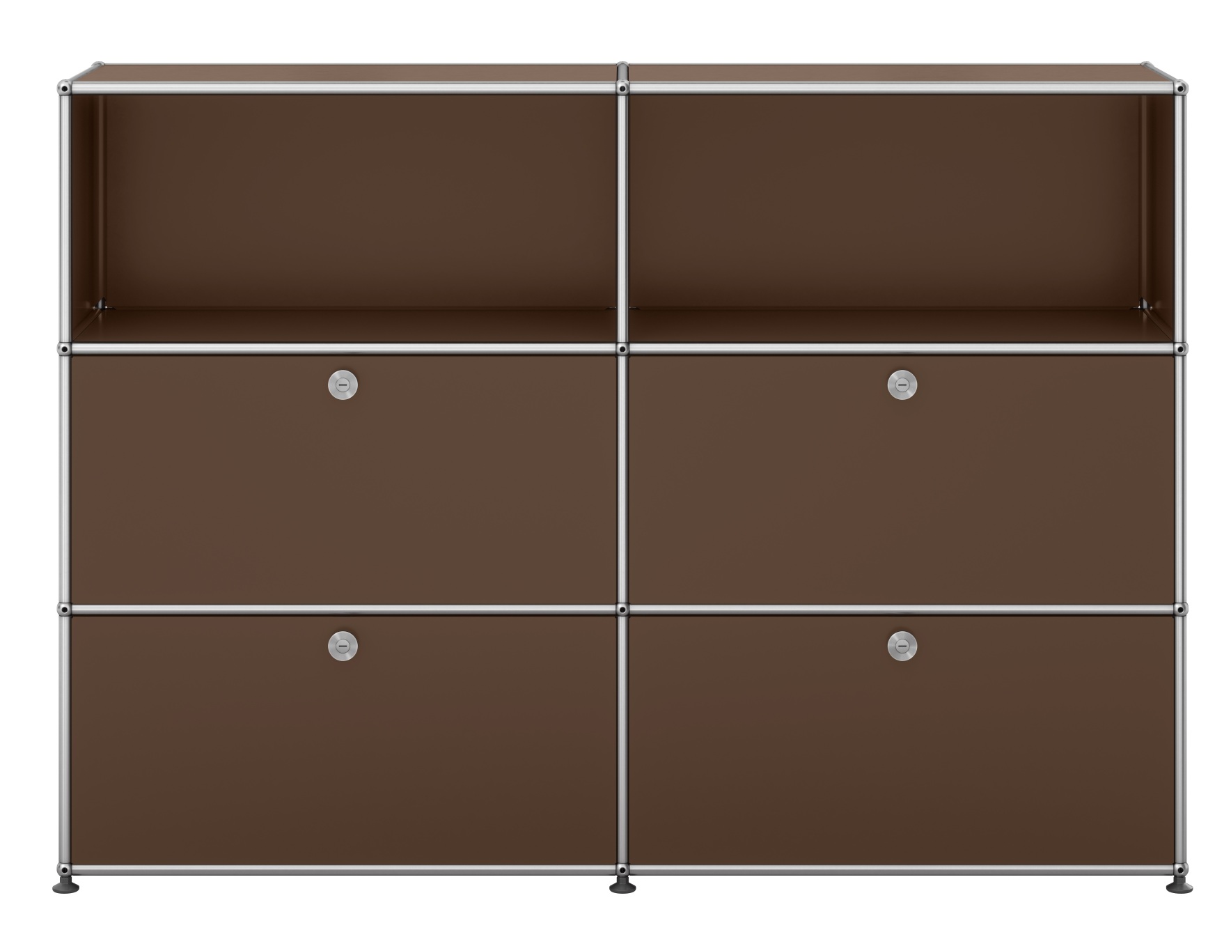 USM Haller Sideboard / Highboard mit 4 Klappen – QUICK SHIP braun