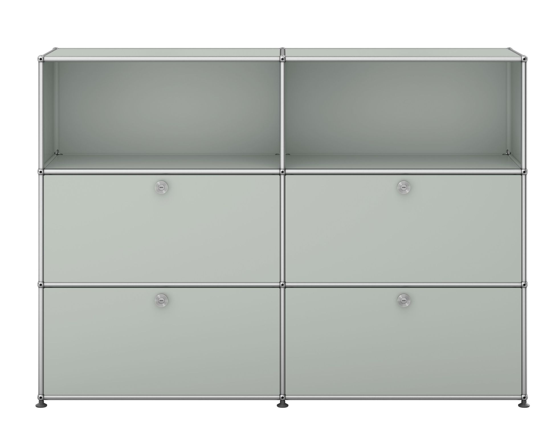 USM Haller Highboard 4 Klappen / 2 Offen Lichtgrau