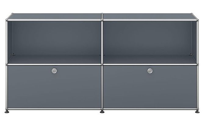 USM Haller Sideboard mit 2 Klappen – QUICK SHIP-mittelgrau