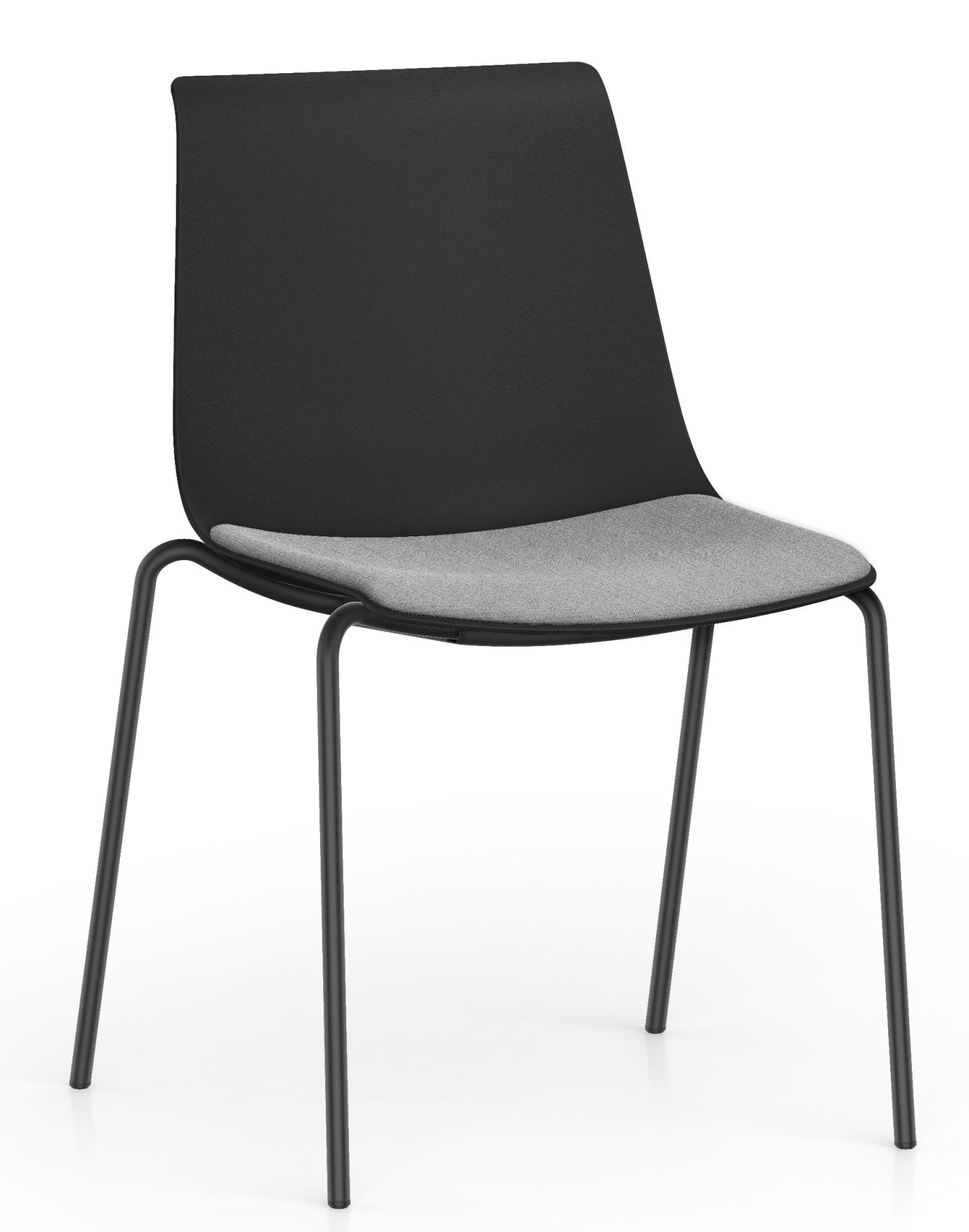 Shuffleis Besucherstuhl Vierfuß mit Sitzpolster Interstuhl