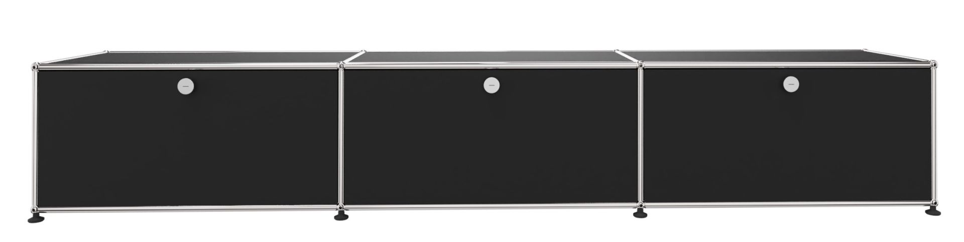 USM Haller Lowboard 3 Klappen Graphitschwarz- FAST DELIVERY