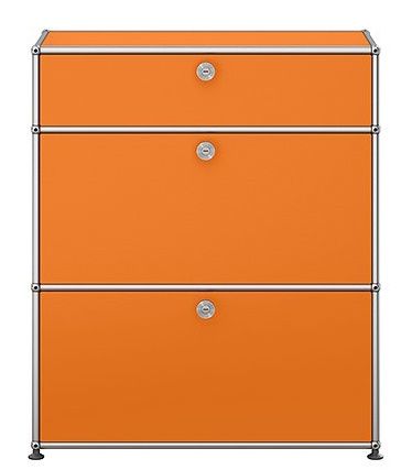 USM Haller Highboard mit 2 Klappen – QUICK SHIP - reinorange