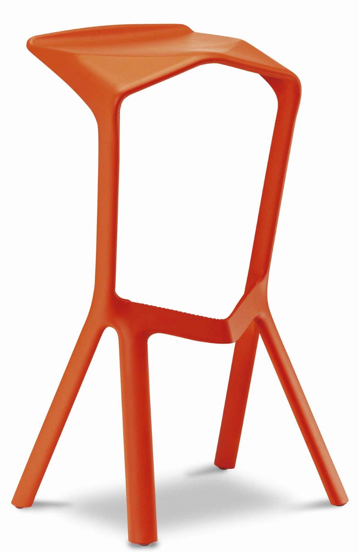 Miura Stool Barhocker Plank reinorange