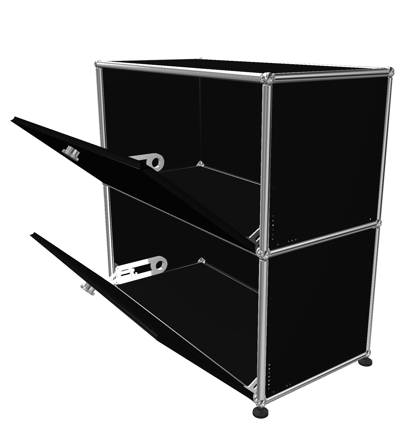 USM Haller Sideboard 2 Klappen Graphitschwarz - FAST DELIVERY