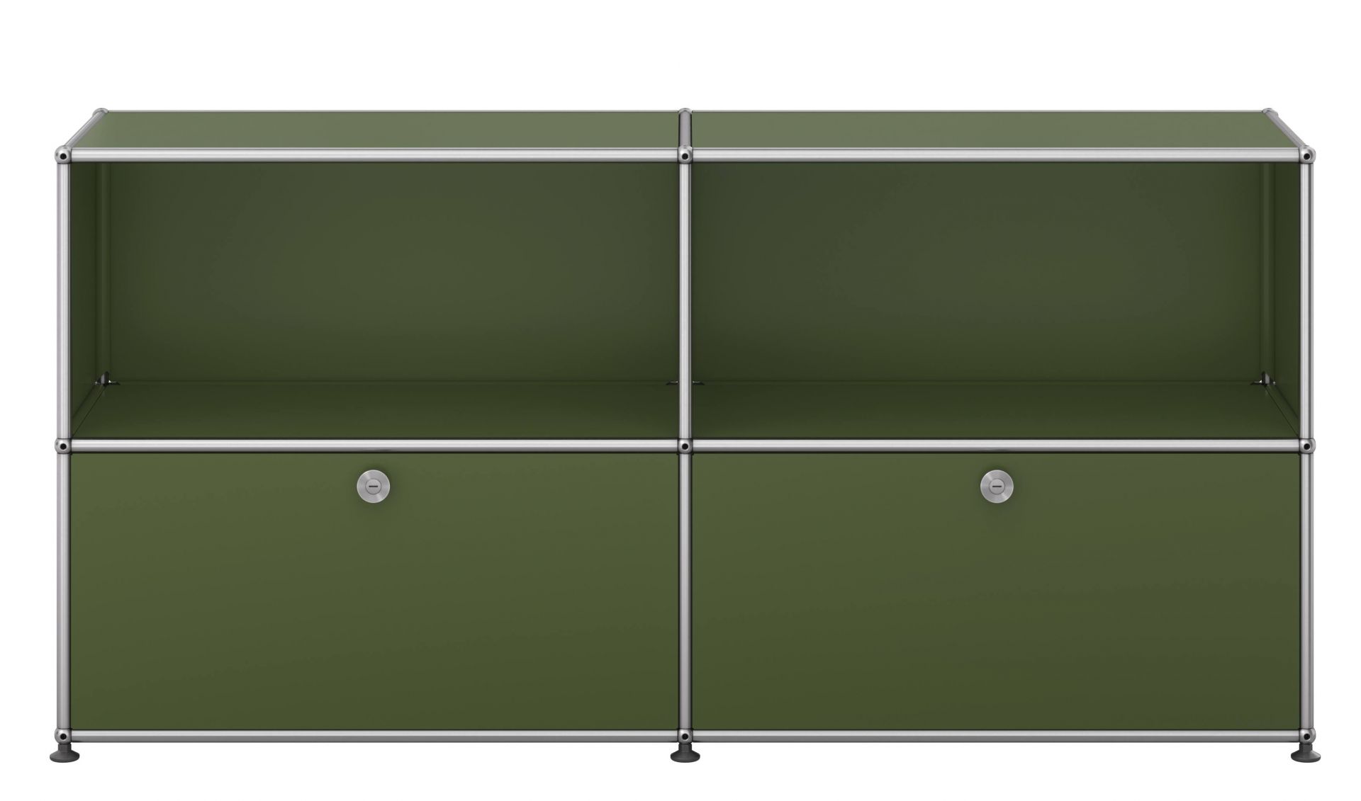 USM Haller Sideboard mit 2 Klappen – QUICK SHIP Olivgrün