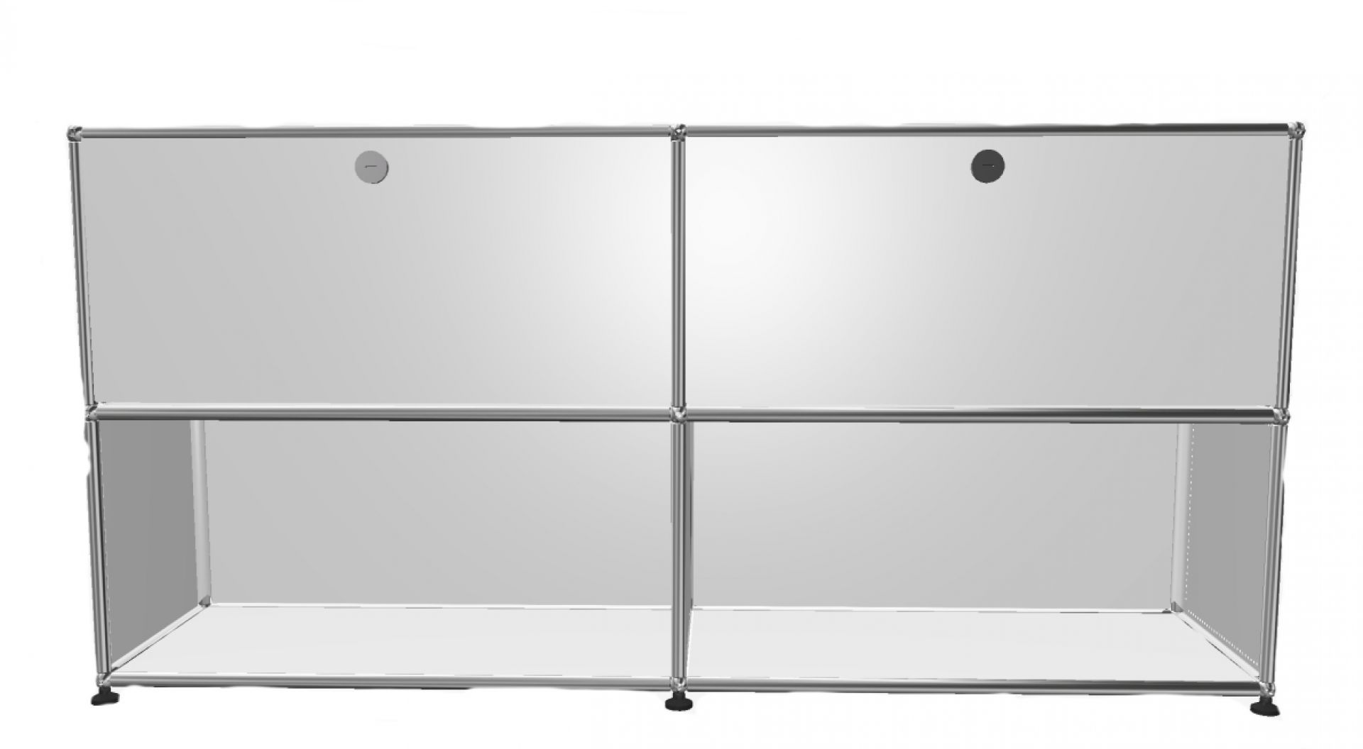 USM Haller Sideboard 2 Schubladen und 2 Offen Reinweiß - FAST DELIVERY