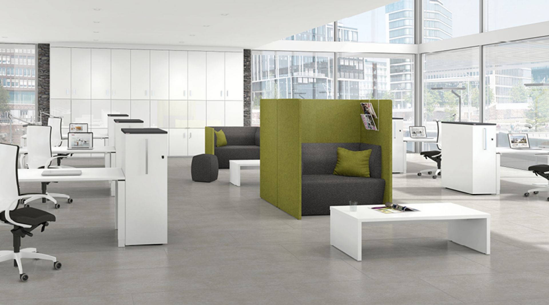 Syneo Lounge-Elemente von Assmann Büromöbel