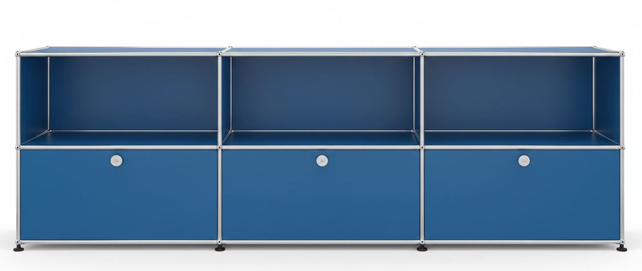 USM Haller Sideboard 3 Offen / 3 Klappen Enzianblau