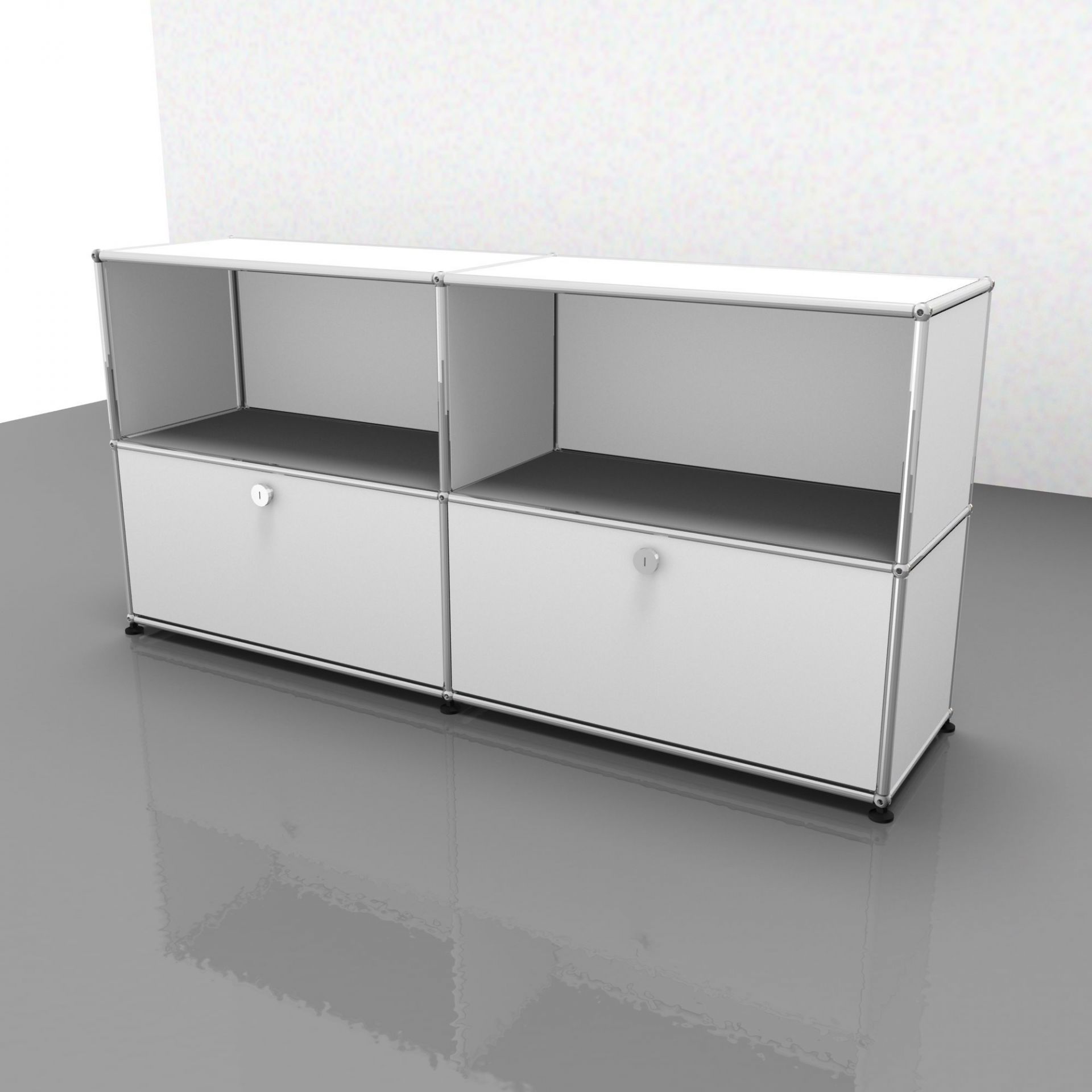 USM Haller Sideboard mit 2 Klappen – QUICK SHIP-braun