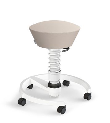 Swopper auf Rollen Hocker Gestell Weiß LIMITED EDITION Aeris 