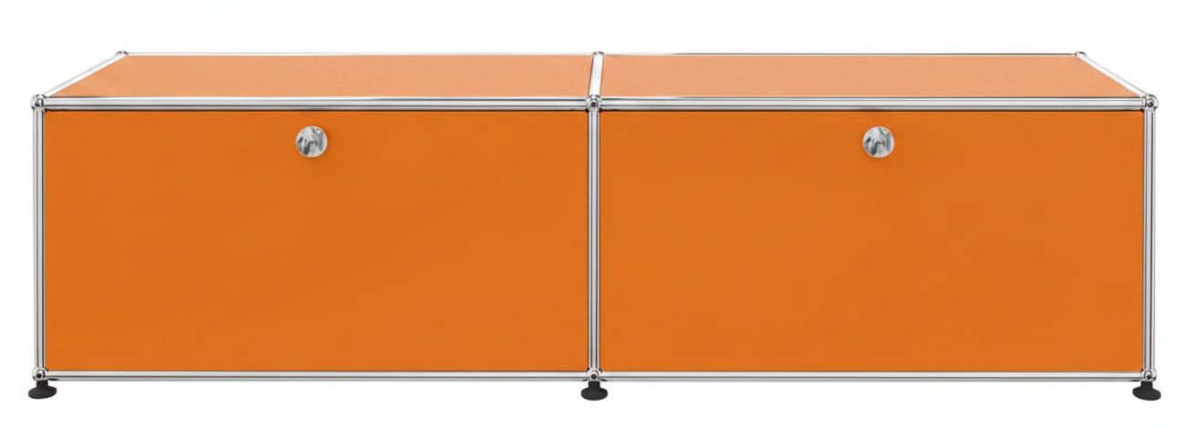 USM Haller Lowboard 2 Klappen Reinorange