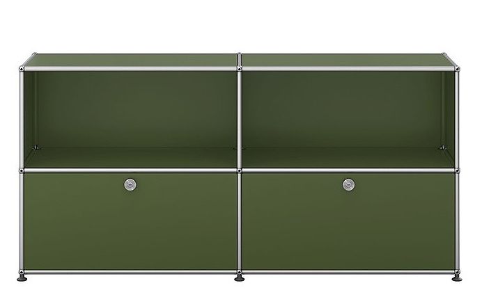 USM Haller Sideboard mit 2 Klappen – QUICK SHIP Olivgrün