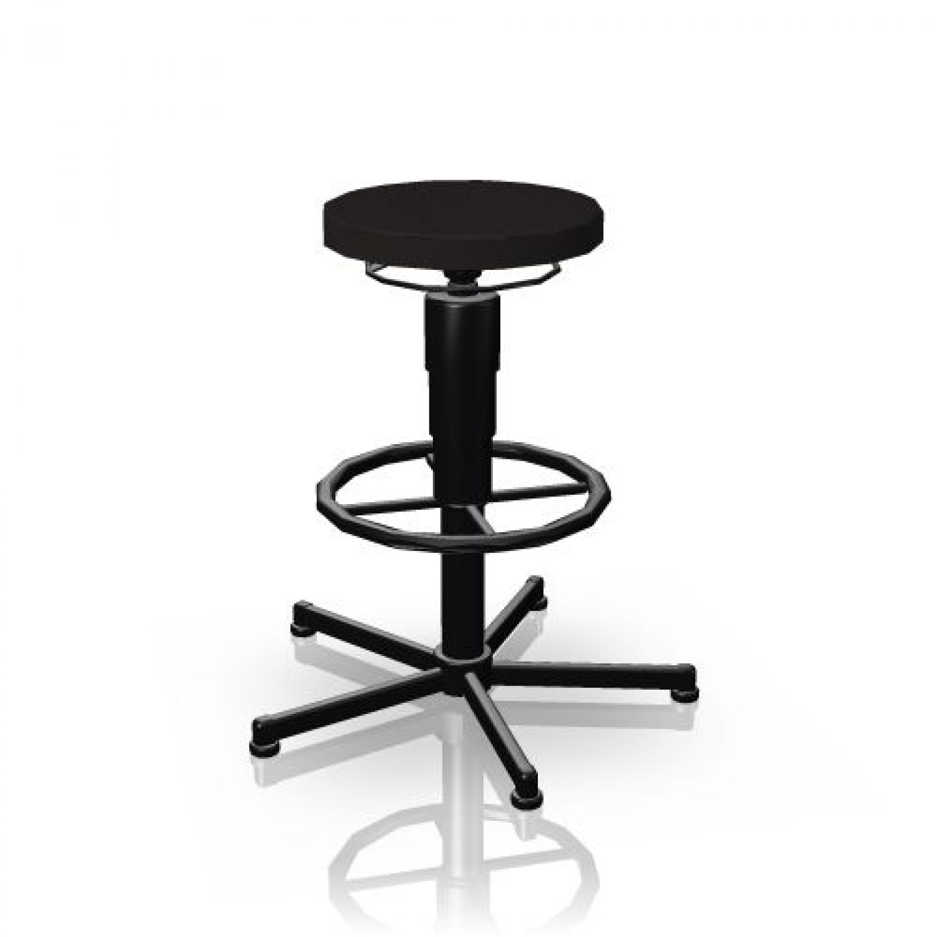 Hocker 3 mit Gleiter und Fußring von Interstuhl (Bimos)