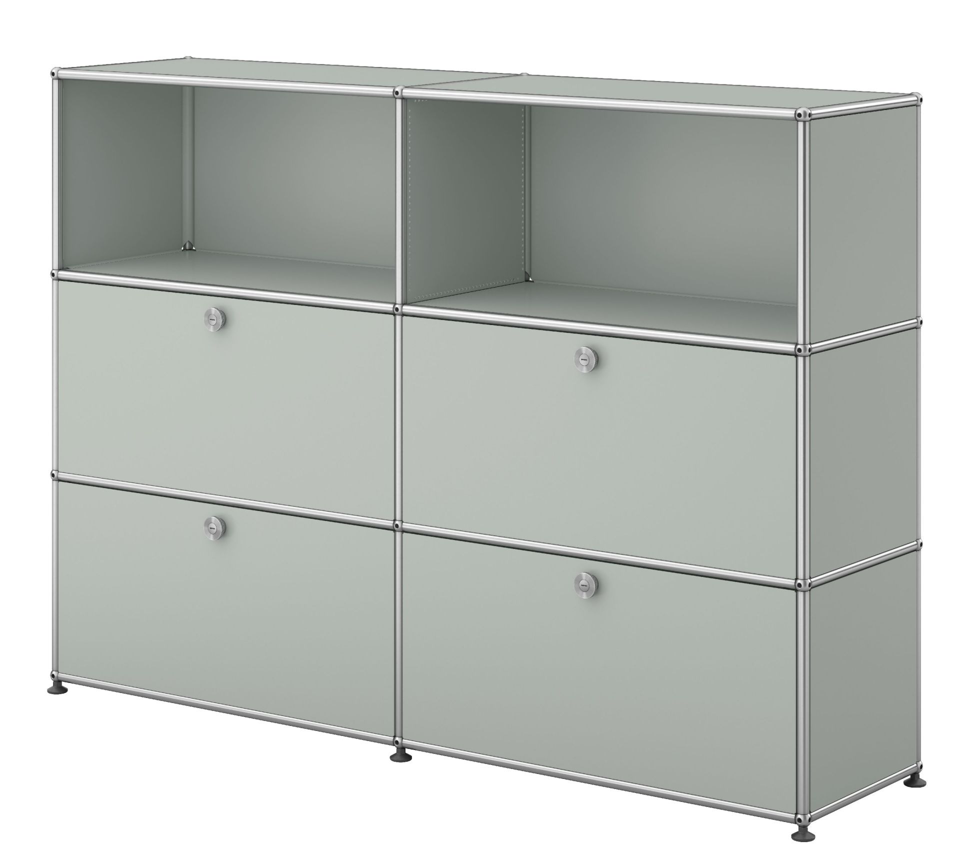 USM Haller Highboard 4 Klappen / 2 Offen Lichtgrau