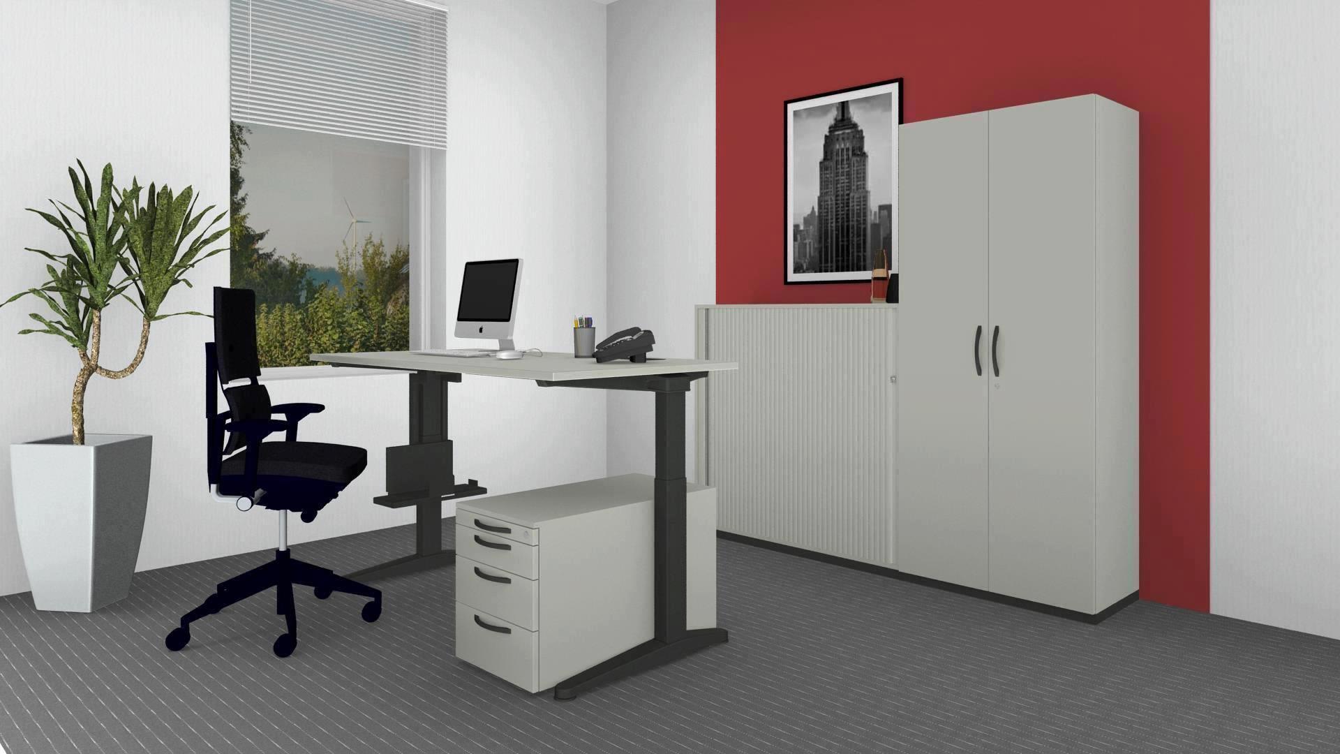 Paket Steelcase Sitz-/Steh-Arbeitsplatz-Ahorn Dekor