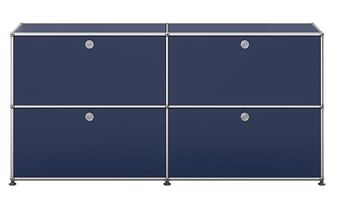 USM Haller Sideboard mit 4 Klappen – QUICK SHIP - stahlblau