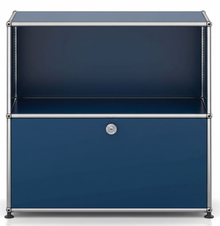 USM Haller Sideboard 1 Offen / 1 Klappe Stahlblau