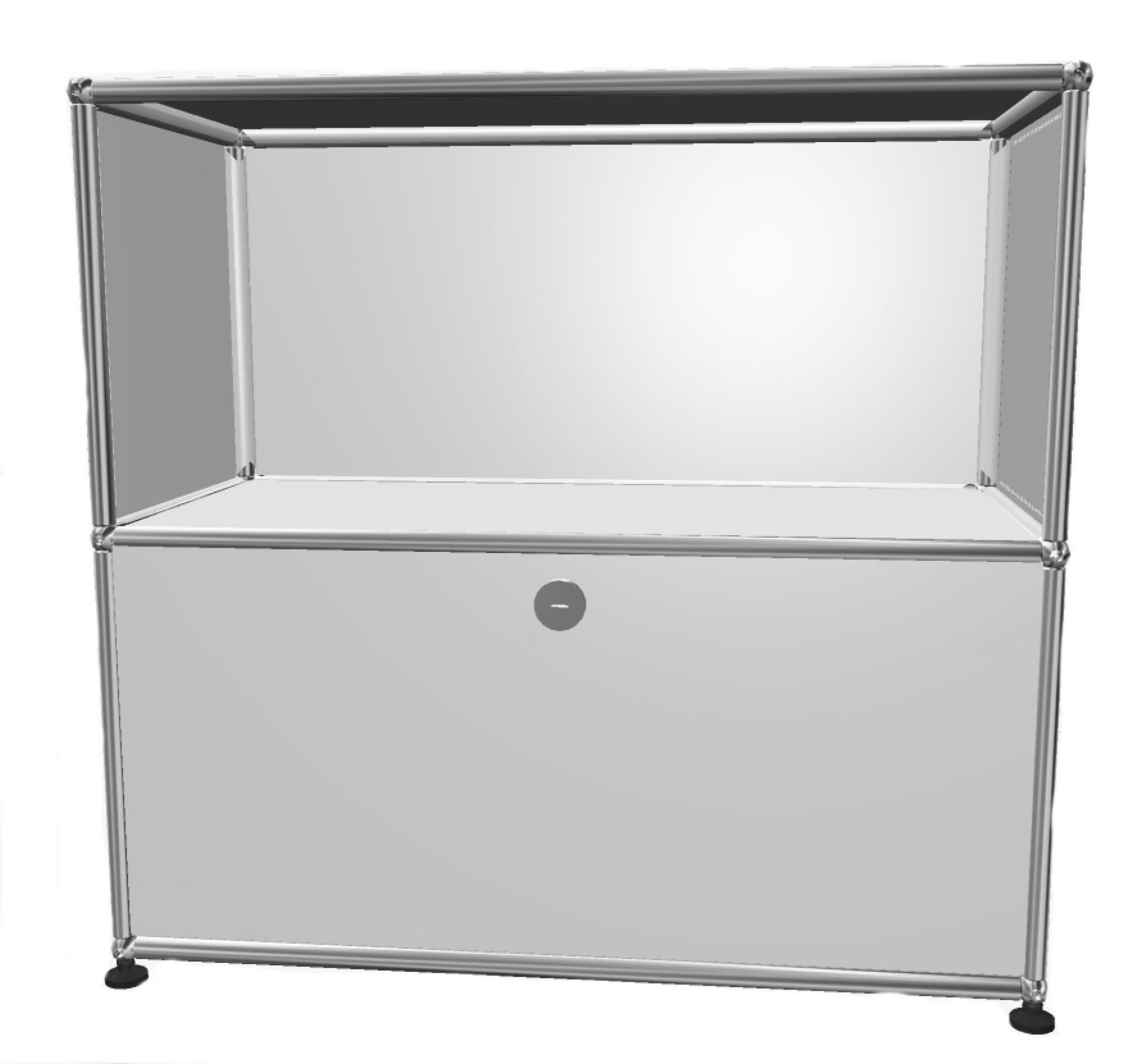 USM Haller Sideboard 1 Offen / 1 Schublade Reinweiß - FAST DELIVERY