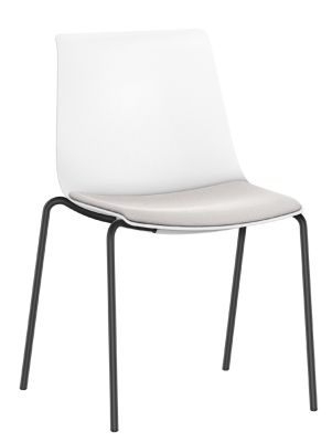 Shuffleis Besucherstuhl Vierfuß mit Sitzpolster Interstuhl